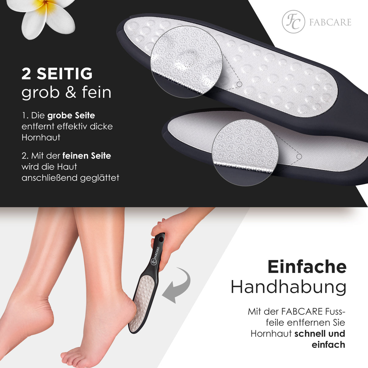 Laser-Hornhautraspel Aus Südkorea – Premium Fußfeile Mit Grober & Feiner Schleiffläche
