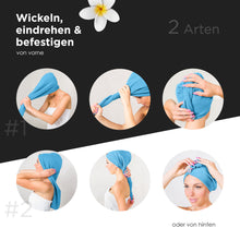 Load image into Gallery viewer, Haarturban (2 Stück)