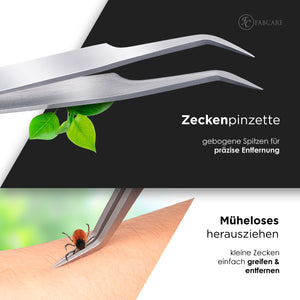 FABCARE 2 in 1 Zeckenzange inkl. Etui