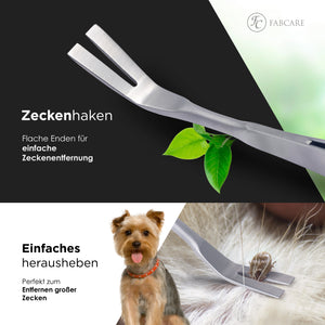 FABCARE 2 in 1 Zeckenzange inkl. Etui