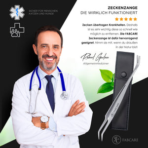 FABCARE 2 in 1 Zeckenzange inkl. Etui