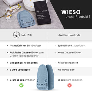 Peelinghandschuhe (2 Stück) aus Bambusfaser